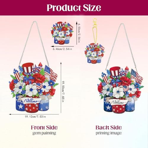 Diamond Painting Double-Sided Hanging Ornament Set, DIY Irregular Shaped Rhinestone Window Decoration Set, alternate view 5