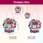 Diamond Painting Double-Sided Hanging Ornament Set, DIY Irregular Shaped Rhinestone Window Decoration Set, alternate view 5