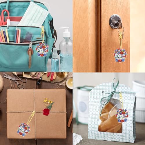 Diamond Painting Double-Sided Hanging Ornament Set, DIY Irregular Shaped Rhinestone Window Decoration Set, alternate view 7