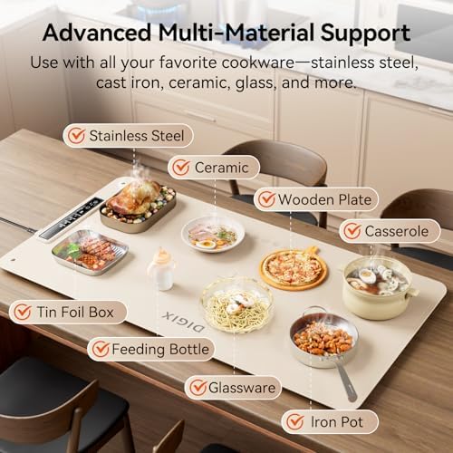 DIGIX Food Warming Mat Extra Large, XXL 36"x16", Warming Mat For Food, Food Warmer Chafing Dishes, Portable Food, alternate