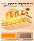 DIGIX Warming Mat for Food Extra Large 45''x15'', 8s Fast Heating, alternate view 2