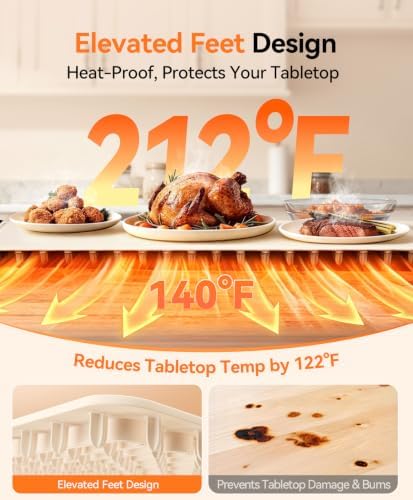 DIGIX Warming Mat for Food Extra Large 45''x15'', 8s Fast Heating, alternate view 3