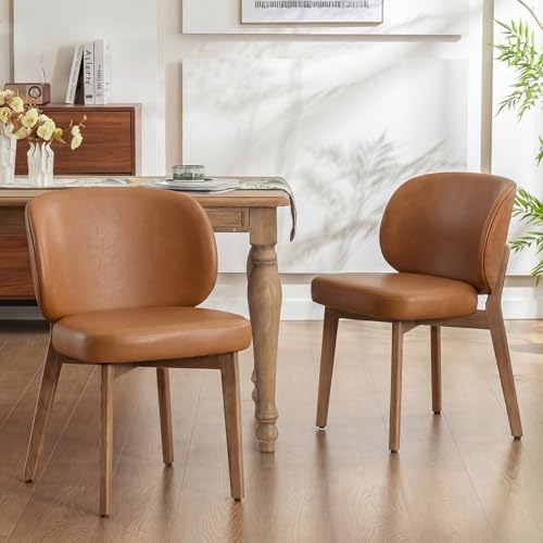 Dining Chairs Set of 2 Kitchen Dining Room Chairs Modern Brown