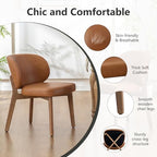 Dining Chairs Set of 2 Kitchen Dining Room Chairs Modern Brown, alternate view 4