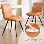 Dining Chairs Set of 2, Modern Dining Chairs with Thick Cushions, PU Leather Upholstered Kitchen Dining Room, alternate view