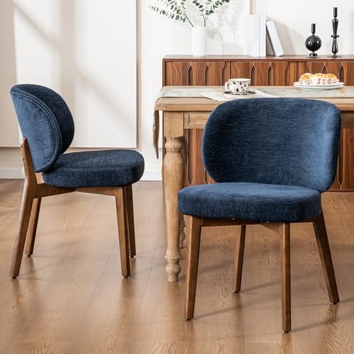 Dining Chairs Set of 2 Modern Kitchen Dining Room Chairs Navy Blue
