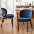 Dining Chairs Set of 2 Modern Kitchen Dining Room Chairs Navy Blue