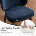 Dining Chairs Set of 2 Modern Kitchen Dining Room Chairs Navy Blue, alternate view 3