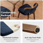 Dining Chairs Set of 2 Modern Kitchen Dining Room Chairs Navy Blue, alternate view 4