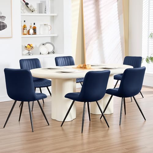 Dining Chairs Set of 3, Modern Dining Chairs with Thick Cushions, PU Leather Upholstered Kitchen Dining Room, alternate view