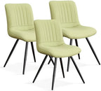 Dining Chairs Set of 3, Modern Dining Chairs with Thick Cushions, PU Leather Upholstered Kitchen Dining Room