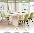 Dining Chairs Set of 3, Modern Dining Chairs with Thick Cushions, PU Leather Upholstered Kitchen Dining Room, alternate view