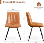 Dining Chairs Set of 3, Modern Dining Chairs with Thick Cushions, PU Leather Upholstered Kitchen Dining Room, alternate view