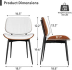 Dining Chairs Set of 4, Mid Century Modern Dining Room Chairs, Upholstered Faux Leather Kitchen Chairs with, alternate view 2