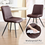 Dining Chairs Set of 4, Modern Dining Chairs with Thick Cushions, PU Leather Upholstered Kitchen Dining Room, alternate view