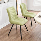 Dining Chairs Set of 4, Modern Dining Chairs with Thick Cushions, PU Leather Upholstered Kitchen Dining Room, alternate view