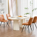 Dining Chairs Set of 4, Modern Dining Chairs with Thick Cushions, PU Leather Upholstered Kitchen Dining Room