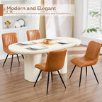 Dining Chairs Set of 4, Modern Dining Chairs with Thick Cushions, PU Leather Upholstered Kitchen Dining Room, alternate view