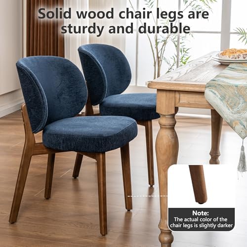Dining Chairs Set of 4 Modern Kitchen Dining Room Chairs Navy Blue, alternate view 5