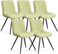 Dining Chairs Set of 5, Modern Dining Chairs with Thick Cushions, PU Leather Upholstered Kitchen Dining Room