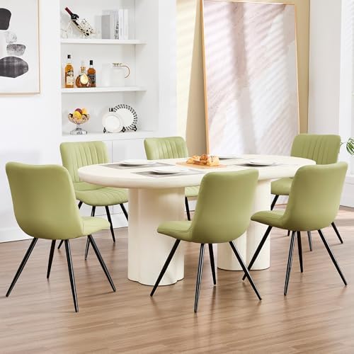 Dining Chairs Set of 5, Modern Dining Chairs with Thick Cushions, PU Leather Upholstered Kitchen Dining Room, alternate view