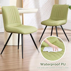 Dining Chairs Set of 5, Modern Dining Chairs with Thick Cushions, PU Leather Upholstered Kitchen Dining Room, alternate view