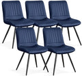 Dining Chairs Set of 5, Modern Dining Chairs with Thick Cushions, PU Leather Upholstered Kitchen Dining Room