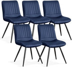 Dining Chairs Set of 5, Modern Dining Chairs with Thick Cushions, PU Leather Upholstered Kitchen Dining Room