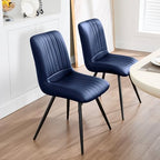 Dining Chairs Set of 5, Modern Dining Chairs with Thick Cushions, PU Leather Upholstered Kitchen Dining Room, alternate view