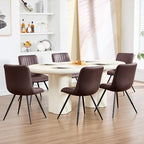 Dining Chairs Set of 5, Modern Dining Chairs with Thick Cushions, PU Leather Upholstered Kitchen Dining Room, alternate view