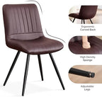 Dining Chairs Set of 5, Modern Dining Chairs with Thick Cushions, PU Leather Upholstered Kitchen Dining Room, alternate view