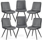 Dining Chairs Set of 6, Modern Dining Chairs with Thick Cushions, PU Leather Upholstered Kitchen Dining Chairs, alternate