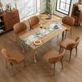 Dining Chairs Set of 6 Modern Kitchen Dining Room Chairs Brown