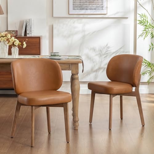 Dining Chairs Set of 6 Modern Kitchen Dining Room Chairs Brown, alternate view 6