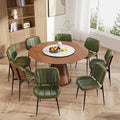 Dining Chairs Set of 8, Mid Century Modern Dining Room Chair, Upholstered Faux Leather Kitchen Chairs with