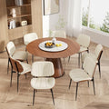 Dining Chairs Set of 8, Mid Century Modern Dining Room Chair, Upholstered Faux Leather Kitchen Chairs with