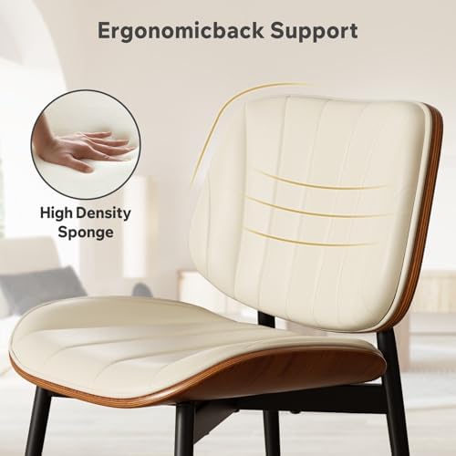 Dining Chairs Set of 8, Mid Century Modern Dining Room Chair, Upholstered Faux Leather Kitchen Chairs with, alternate view 6