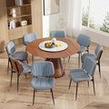 Dining Chairs Set of 8, Mid Century Modern Dining Room Chair, Upholstered Faux Leather Kitchen Chairs with