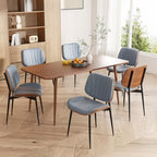 Dining Chairs Set of 8, Mid Century Modern Dining Room Chair, Upholstered Faux Leather Kitchen Chairs with, alternate view 3