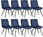 Dining Chairs Set of 8, Modern Dining Chairs with Thick Cushions, PU Leather Upholstered Kitchen Dining Room