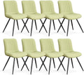 Dining Chairs Set of 8, Modern Dining Chairs with Thick Cushions, PU Leather Upholstered Kitchen Dining Room