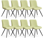 Dining Chairs Set of 8, Modern Dining Chairs with Thick Cushions, PU Leather Upholstered Kitchen Dining Room