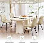 Dining Chairs Set of 8, Modern Dining Chairs with Thick Cushions, PU Leather Upholstered Kitchen Dining Room, alternate view