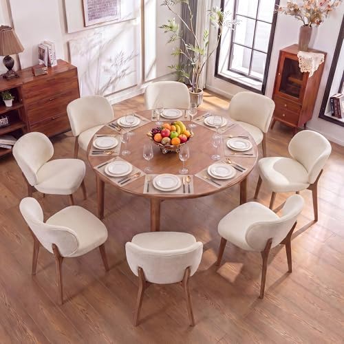 Dining Chairs Set of 8 Modern Kitchen Dining Room Chairs Beige