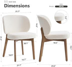 Dining Chairs Set of 8 Modern Kitchen Dining Room Chairs Beige, alternate view 2
