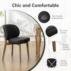Dining Chairs Set of 8 Modern Kitchen Dining Room Chairs Black, alternate view 4