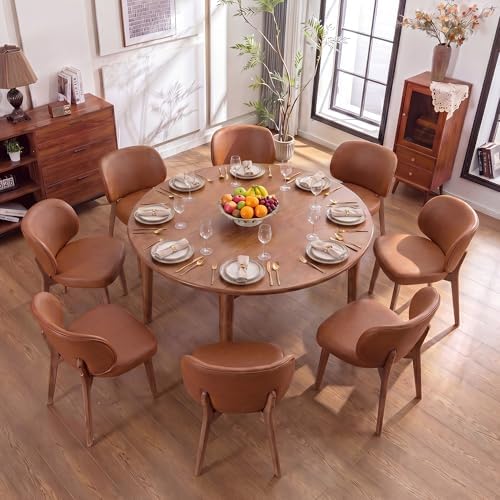 Dining Chairs Set of 8 Modern Kitchen Dining Room Chairs Brown