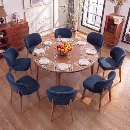 Dining Chairs Set of 8 Modern Kitchen Dining Room Chairs Navy Blue