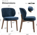 Dining Chairs Set of 8 Modern Kitchen Dining Room Chairs Navy Blue, alternate view 2
