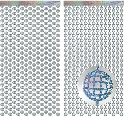 Disco Dancing Ball Shaped Party Backdrop - 3.2ft x 6.5ft - 2 Packs
